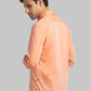 Men Orange Slim Fit Solid Cotton Full Sleeve Shirts