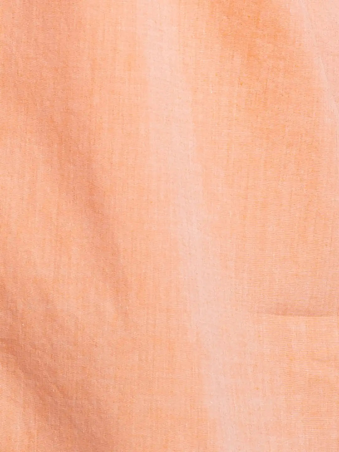 Men Orange Slim Fit Solid Cotton Full Sleeve Shirts