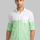 Men Green Slim Fit Solid Cotton Blend Full Sleeve Shirts