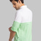 Men Green Slim Fit Solid Cotton Blend Full Sleeve Shirts