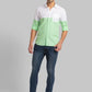 Men Green Slim Fit Solid Cotton Blend Full Sleeve Shirts