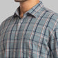 Men Grey Slim Fit Checks Cotton Full Sleeve Shirts