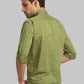 Men Green Slim Fit Print Cotton Full Sleeve Shirts