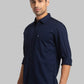Men Blue Slim Fit Print Cotton Full Sleeve Shirts