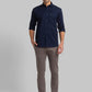 Men Blue Slim Fit Print Cotton Full Sleeve Shirts