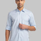 Men Blue Slim Fit Print Cotton Full Sleeve Shirts