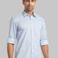 Men Blue Slim Fit Print Cotton Full Sleeve Shirts