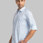 Men Blue Slim Fit Print Cotton Full Sleeve Shirts