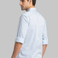 Men Blue Slim Fit Print Cotton Full Sleeve Shirts