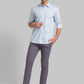 Men Blue Slim Fit Print Cotton Full Sleeve Shirts