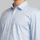 Men Blue Slim Fit Print Cotton Full Sleeve Shirts