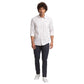 Men White Slim Fit Print Cotton Full Sleeve Shirts