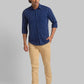 Men Blue Slim Fit Stripe Cotton Full Sleeve Shirts