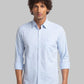 Men Blue Slim Fit Print Cotton Full Sleeve Shirts