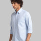 Men Blue Slim Fit Print Cotton Full Sleeve Shirts
