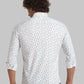 Men White Slim Fit Print Cotton Full Sleeve Shirts