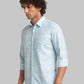 Men Blue Slim Fit Print Cotton Full Sleeve Shirts