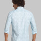 Men Blue Slim Fit Print Cotton Full Sleeve Shirts
