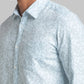 Men Blue Slim Fit Print Cotton Full Sleeve Shirts
