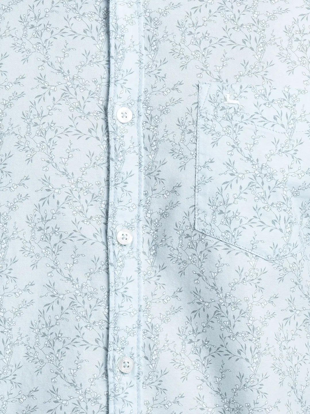 Men Blue Slim Fit Print Cotton Full Sleeve Shirts