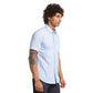 Men Blue Slim Fit Print Cotton Half Sleeve Shirts