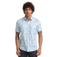 Men Blue Slim Fit Print Cotton Half Sleeve Shirts