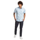 Men Blue Slim Fit Print Cotton Half Sleeve Shirts