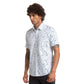 Men White Slim Fit Print Cotton Half Sleeve Shirts