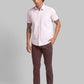 Men Brown Low Rise Tapered Fit Solid Cotton Blend Trouser