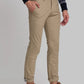 Men Khaki Lrt Fit Yarn Dyed Cotton Blend Trouser