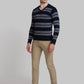 Men Khaki Lrt Fit Yarn Dyed Cotton Blend Trouser