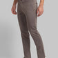Men Grey Low Rise Tapered Fit Print Cotton Blend Trouser