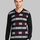 Men Black Intarsia Acrylic Blend Full Sleeve Sweaters
