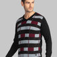 Men Black Intarsia Acrylic Blend Full Sleeve Sweaters