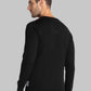 Men Black Intarsia Acrylic Blend Full Sleeve Sweaters